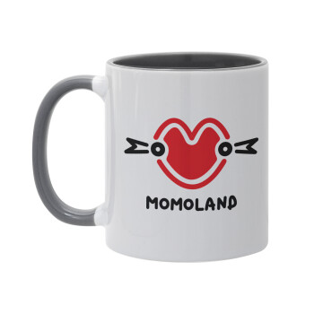Momoland, Mug colored grey, ceramic, 330ml