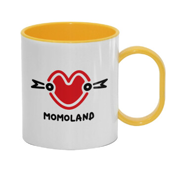 Momoland, Κούπα (πλαστική) (BPA-FREE) Polymer Κίτρινη για παιδιά, 330ml