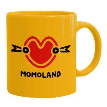Momoland, Ceramic coffee mug yellow, 330ml (1pcs)