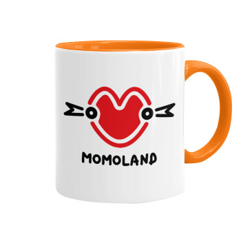 Momoland, Mug colored orange, ceramic, 330ml