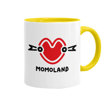 Momoland, Κούπα χρωματιστή κίτρινη, κεραμική, 330ml