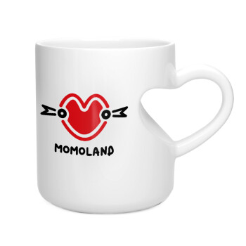 Momoland, Κούπα καρδιά λευκή, κεραμική, 330ml