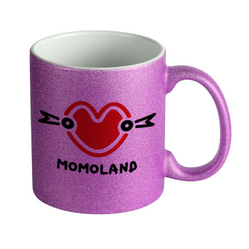 Momoland, Κούπα Μωβ Glitter που γυαλίζει, κεραμική, 330ml