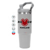 GREY color, 890ml (30oz) stainless Steel Tumbler with Handle