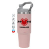 Pink color, 890ml (30oz) stainless Steel Tumbler with Handle