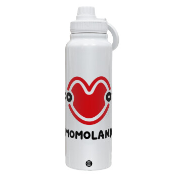 Momoland, 1L Stainless Steel Thermal Bottle with Phone Holder & Double Wall Insulation