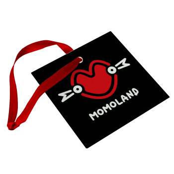 Momoland, Στολίδι Χριστουγεννιάτικο στολίδι γυάλινο τετράγωνο 9x9cm