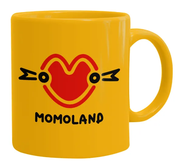 Momoland — Ceramic coffee mug yellow, 330ml