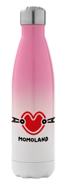 Momoland — Metal mug thermos Pink/White (Stainless steel), double wall, 500ml