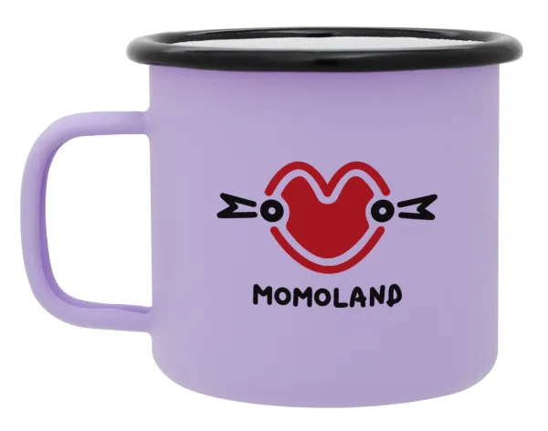 Momoland — Metal enamel mug, matte light pastel purple, 360ml