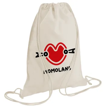 Momoland, Τσάντα πλάτης πουγκί GYMBAG natural (28x40cm)