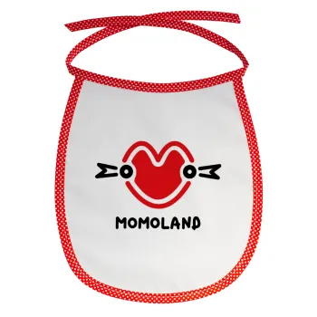 Momoland, Σαλιάρα μωρού αλέκιαστη με κορδόνι Κόκκινη
