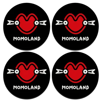 Momoland, ΣΕΤ 4 Σουβέρ ξύλινα στρογγυλά (9cm)