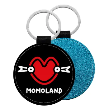 Momoland, Μπρελόκ Δερματίνη, στρογγυλό ΜΠΛΕ (5cm)