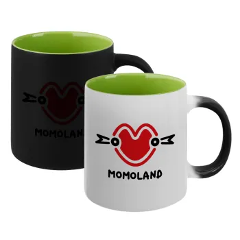 Momoland, Κούπα Μαγική εσωτερικό πράσινο, κεραμική 330ml που αλλάζει χρώμα με το ζεστό ρόφημα