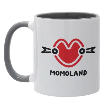 Momoland, Mug colored grey, ceramic, 330ml