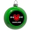 Green Christmas tree ornament bauble 8cm