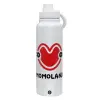 1L Stainless Steel Thermal Bottle with Phone Holder & Double Wall Insulation