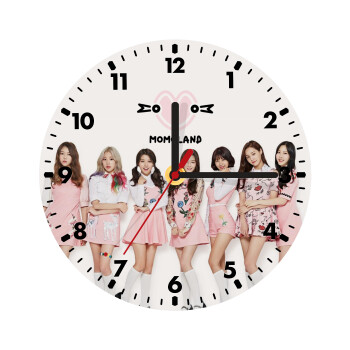 Momoland pink, Wooden wall clock (20cm)