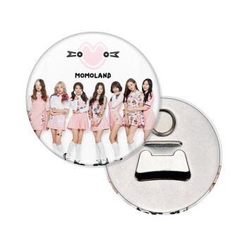 Momoland pink, Μαγνητάκι και ανοιχτήρι μπύρας στρογγυλό διάστασης 5,9cm