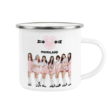 Momoland pink, Κούπα Μεταλλική εμαγιέ λευκη 360ml