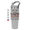 GREY color, 890ml (30oz) stainless Steel Tumbler with Handle