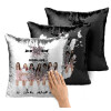 Μαξιλάρι καναπέ Μαγικό Μαύρο με πούλιες 40x40cm περιέχεται το γέμισμα