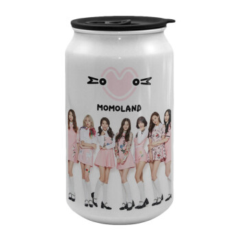 Momoland pink, Κούπα ταξιδιού μεταλλική με καπάκι (tin-can) 500ml