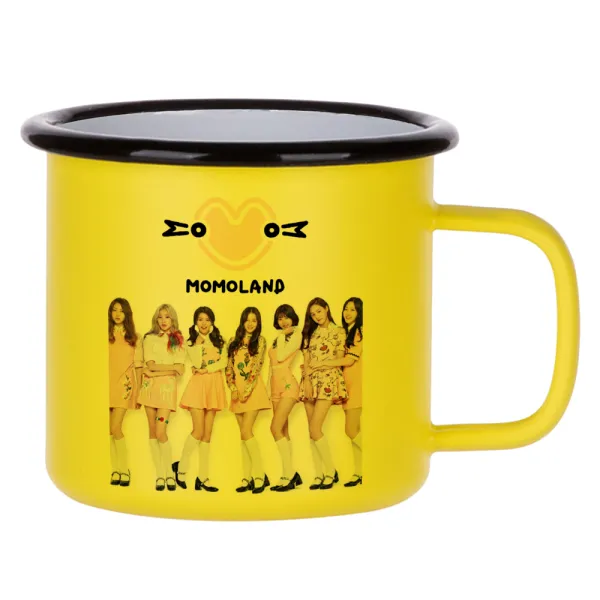 Momoland pink — Κούπα Μεταλλική εμαγιέ ΜΑΤ Κίτρινη 360ml