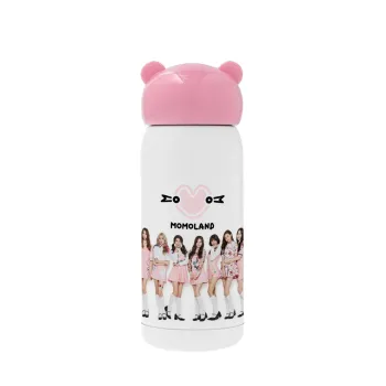 Momoland pink, Ροζ ανοξείδωτο παγούρι θερμό (Stainless steel), 320ml