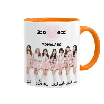 Momoland pink, Κούπα χρωματιστή πορτοκαλί, κεραμική, 330ml
