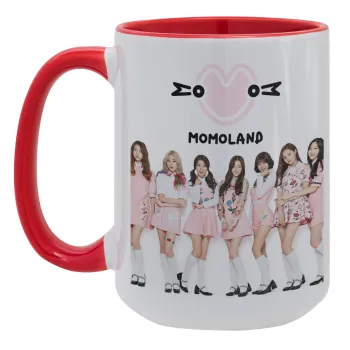 Momoland pink, Κούπα Mega 15oz, κεραμική Κόκκινη, 450ml