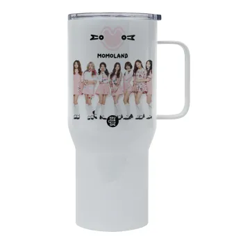 Momoland pink, Tumbler με καπάκι, διπλού τοιχώματος (θερμό) 750L