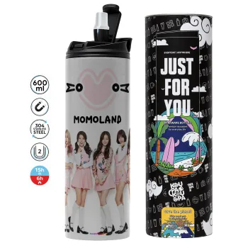 Momoland pink, Tumbler stainless steel GREY 600ml