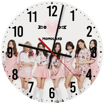 Momoland pink, Ρολόι τοίχου ξύλινο (30cm)