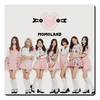 Momoland pink, Τετράγωνο μαγνητάκι ξύλινο 6x6cm