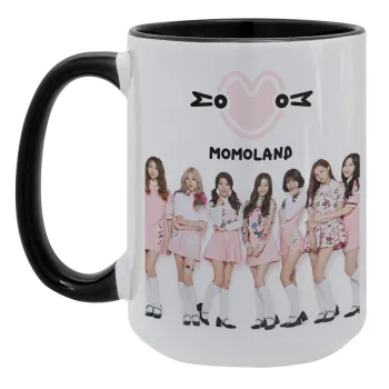 Momoland pink, Κούπα Mega 15oz, κεραμική Μαύρη, 450ml