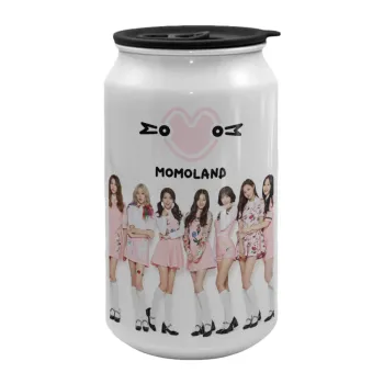 Momoland pink, Κούπα ταξιδιού μεταλλική με καπάκι (tin-can) 500ml