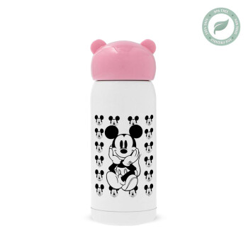 Mickey, Ροζ ανοξείδωτο παγούρι θερμό (Stainless steel), 320ml