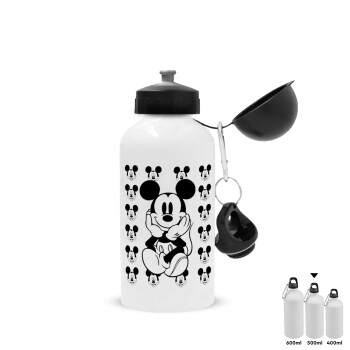 Mickey, Metal water bottle, White, aluminum 500ml
