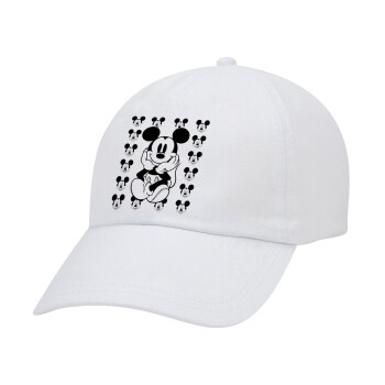 Mickey, Καπέλο Baseball Λευκό (5-φύλλο, unisex)