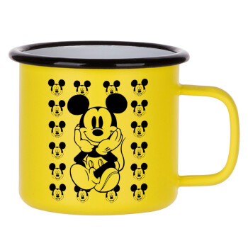 Mickey, Κούπα Μεταλλική εμαγιέ ΜΑΤ Κίτρινη 360ml