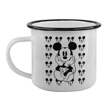 Mickey, Κούπα εμαγιέ με μαύρο χείλος 360ml