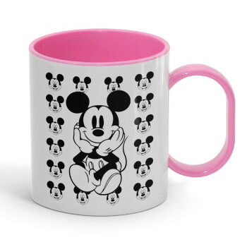 Mickey, Κούπα (πλαστική) (BPA-FREE) Polymer Ροζ για παιδιά, 330ml