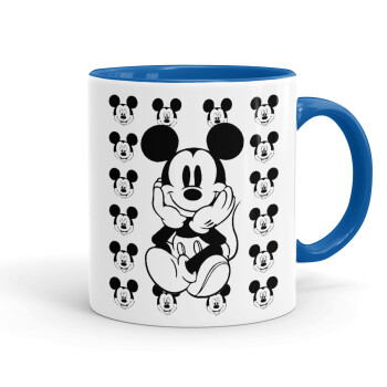 Mickey, Mug colored blue, ceramic, 330ml