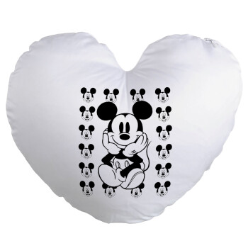 Mickey, Μαξιλάρι καναπέ καρδιά 40x40cm περιέχεται το  γέμισμα