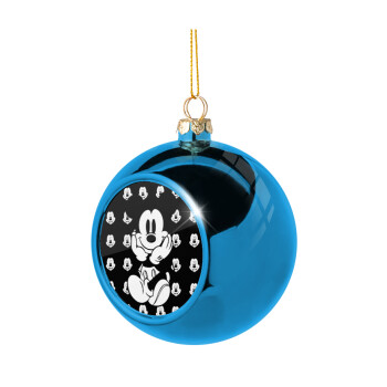 Mickey, Blue Christmas tree ball ornament 8cm