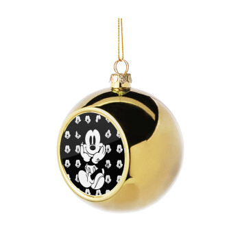 Mickey, Χριστουγεννιάτικη μπάλα δένδρου Χρυσή 8cm