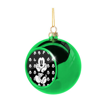 Mickey, Χριστουγεννιάτικη μπάλα δένδρου Πράσινη 8cm