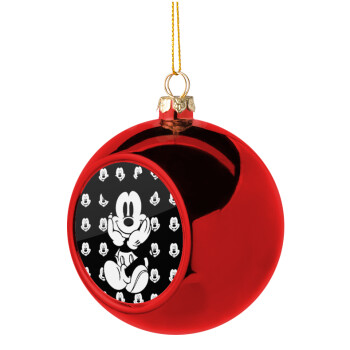 Mickey, Χριστουγεννιάτικη μπάλα δένδρου Κόκκινη 8cm